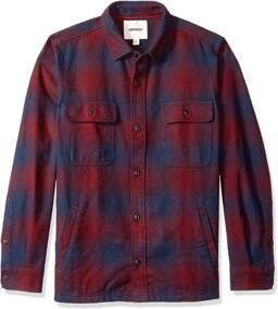 img 1 attached to 🧥 Stylish & Durable: Goodthreads Heavyweight Flannel Jacket Buffalo - Perfect for chilly seasons!