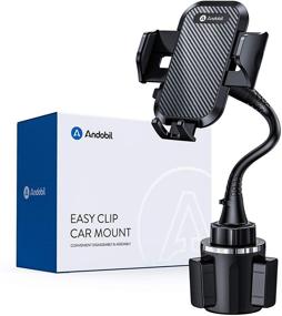 img 4 attached to 2021 Military-Grade andobil Cup Phone Holder: Stable & Durable Long Gooseneck Mount for All Cell Phones & Car Cups (Gray)