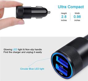 img 1 attached to 🔌 Dual Car Charger Adapter with Type C Charging Cable, JoHouer Compatible with LG K42 K71 Q92 5G Q60 Stylo 6 Moto One Vision Plus G Fast G Pro Samsung Galaxy A12 F41 A42 5G