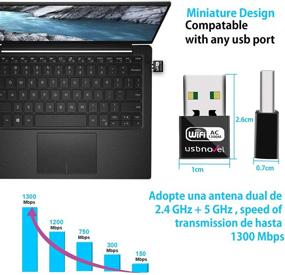 img 1 attached to USBNOVEL AC1300Mbps Wireless 802 11Ac Mac10 6 10 15