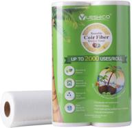 🌱 yueshico coconut fiber reusable paper towels - sustainable, organic, super strong, absorbent, and washable kitchen towels - eco friendly, biodegradable - 2 rolls, 40 sheets logo