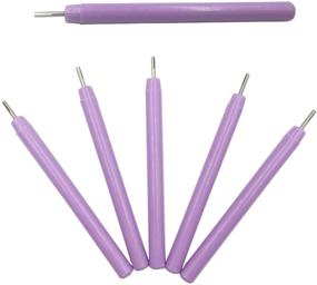 img 1 attached to 🎨 Enhance Your Paper Craft with Anndason 15 PCS Quilling Slotted Tools in Light Purple