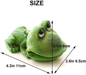 img 3 attached to 🐸 Anxyuan Bubble Frog Aquarium Ornament - Green Resin Fish Tank Decoration with Natural Aquarium Accessories, Compatible with Oxygen Pump Connection