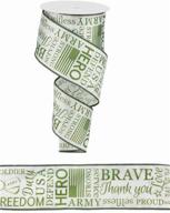 🎗️ 2.5&#34; x 10 yards army green wired ribbon for wreaths, gift wrapping, decorating, crafting logo