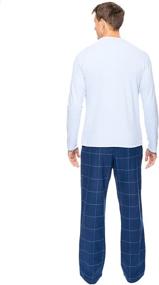 img 1 attached to 👖 Men's Flannel Windowpane Pajamas - X Large Size