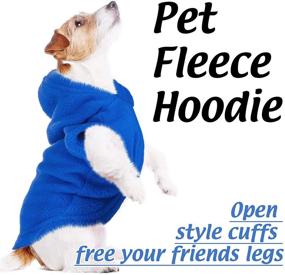 img 2 attached to 🐶 Dog Fleece Hoodie Set - Puppy Pullover, Vest, Sweatshirt with Leash Ring - Winter Dog Apparel for Small and Medium Dogs