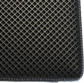 img 3 attached to 🐾 Pet Champion Large Black 2-Layer Sifting Easy Clean Waffle Pattern Litter Mat - PTCTHOLEM