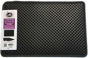 img 2 attached to 🐾 Pet Champion Large Black 2-Layer Sifting Easy Clean Waffle Pattern Litter Mat - PTCTHOLEM