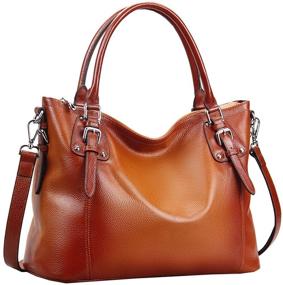 img 4 attached to 👜 Women's Leather Handbags: Shoulder, Crossbody, Designer, Totes, and Wallets
