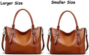img 1 attached to 👜 Women's Leather Handbags: Shoulder, Crossbody, Designer, Totes, and Wallets