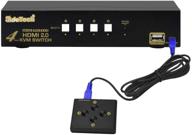 🖥️ jidetech kvm switch hdmi 4 port: ultra hd 4k×2k@60hz 4:4:4 resolution, usb 2.0 hub, hotkey/mouse switching – linux, windows, mac, unix logo