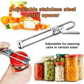 img 3 attached to 🔧 Master Jar Opener: Adjustable Stainless Steel Manual Can Opener and Lid Gripper