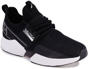 img 4 attached to 👟 Men's Lightweight Joggers Nautica Sneakers Nuray 2 Black 9 Athletic Walking Shoes