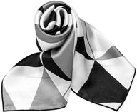 🧣 inaini 100% mulberry silk scarf for women - lightweight bandana silk hair scarf - small square head scarf in white and black logo