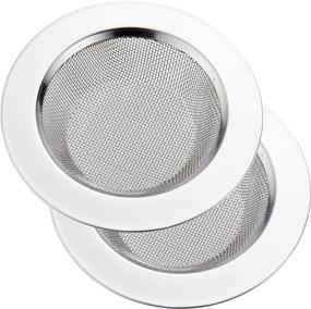 img 4 attached to 🔝 High-Quality 2-Piece Stainless Steel Kitchen Sink Strainer Set with Large Wide Rim - LASSHSWA Sink Drain Strainer for Effective Filtration and Easy Maintenance