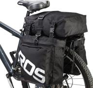 🚲 arcenciel bike bag: water-resistant panniers with large capacity - 3 in 1 rack trunks rear seat carrier pack logo