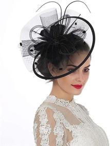 img 1 attached to 🍃 Lucky Leaf Fascinators: Elegant Hairpin Cocktail Women’s Accessories for Special Occasions