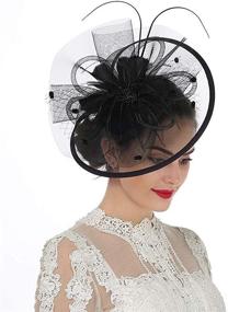 img 4 attached to 🍃 Lucky Leaf Fascinators: Elegant Hairpin Cocktail Women’s Accessories for Special Occasions