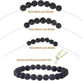 img 1 attached to 602Pcs Lava Beads Stone Kits - 8mm Chakra Beads & Spacers Bracelet Set with Elastic String - Perfect for Diffusing Essential Oils - Ideal for Adult DIY Jewelry Making Supplies