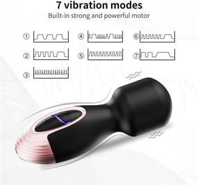 img 2 attached to 🔌 MOBEALO Electric Mini Wand Massager: Portable Cordless Handheld Magic Massage Stick with 7 Vibrations for Pain Relief & Muscle Recovery, Small Size, Black Color