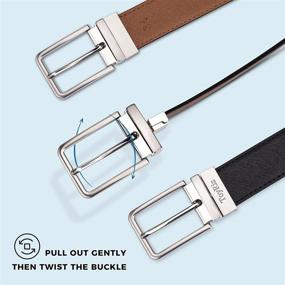 img 3 attached to ToyRis Leather Reversible Classic Buckle Men's Accessories