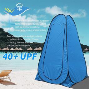 img 2 attached to 🏕️ Anngrowy Pop Up Privacy Tent: Portable Outdoor Camping Bathroom Toilet Tent for Hiking, Beach, and More - UPF40+ Waterproof & Sun Shelter