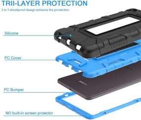 img 1 attached to 📱 Samsung Galaxy Tab A 8.4 2020 Case - Hybrid Shockproof Rugged Drop Protection Cover with Kickstand for Galaxy Tab A 8.4 Inch 2020 SM-T307 (Black+Blue)