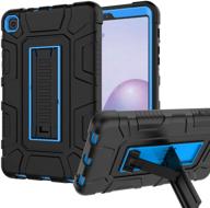 📱 samsung galaxy tab a 8.4 2020 case - hybrid shockproof rugged drop protection cover with kickstand for galaxy tab a 8.4 inch 2020 sm-t307 (black+blue) logo