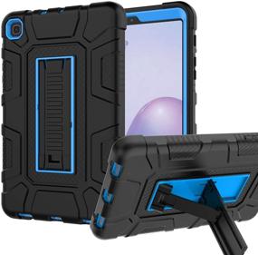 img 4 attached to 📱 Samsung Galaxy Tab A 8.4 2020 Case - Hybrid Shockproof Rugged Drop Protection Cover with Kickstand for Galaxy Tab A 8.4 Inch 2020 SM-T307 (Black+Blue)