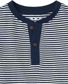 img 2 attached to 👦 Boys' Striped Henley Sleeved Apparel by Children's Place