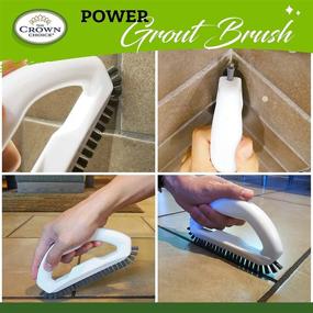 img 2 attached to 🧽 High-Quality Grout Cleaner Brush Set with Firm Angled Bristles and 3-in-1 Cleaning Supplies for Deep Tile Line Cleaning, Precise Kitchen Detailing, Effective Bathroom Scrubbing, and Shower Cleansing - 4-Piece Home Detail and Grout Cleaner Brushes Kit