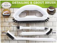 🧽 high-quality grout cleaner brush set with firm angled bristles and 3-in-1 cleaning supplies for deep tile line cleaning, precise kitchen detailing, effective bathroom scrubbing, and shower cleansing - 4-piece home detail and grout cleaner brushes kit logo