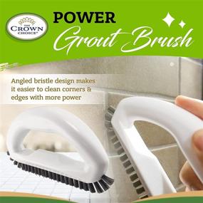 img 3 attached to 🧽 High-Quality Grout Cleaner Brush Set with Firm Angled Bristles and 3-in-1 Cleaning Supplies for Deep Tile Line Cleaning, Precise Kitchen Detailing, Effective Bathroom Scrubbing, and Shower Cleansing - 4-Piece Home Detail and Grout Cleaner Brushes Kit