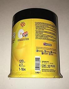 img 1 attached to Sony 16x 4.7GB Inkjet Printable Blank DVD-R: 100-Pack Spindle for High-Quality Disc Printing