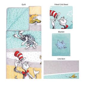 img 3 attached to Trend Lab Dr. Seuss Book Club Crib Bedding Set - 4-Piece Collection