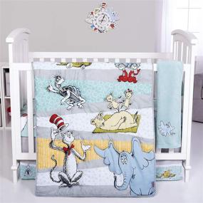 img 4 attached to Trend Lab Dr. Seuss Book Club Crib Bedding Set - 4-Piece Collection