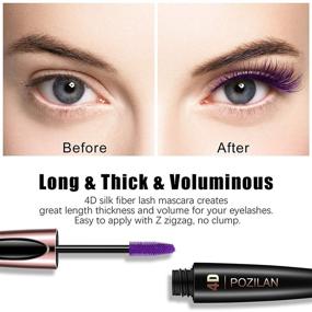 img 2 attached to POZILAN Mascara Waterproof Folding Eyelash Makeup