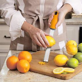 img 2 attached to Stainless Steel Zester Grater: Razor-Sharp Blade, Non-Slip Handle - Perfect for Citrus, Cheese, and More!