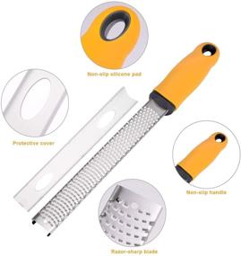 img 3 attached to Stainless Steel Zester Grater: Razor-Sharp Blade, Non-Slip Handle - Perfect for Citrus, Cheese, and More!