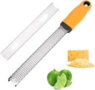 stainless steel zester grater: razor-sharp blade, non-slip handle - perfect for citrus, cheese, and more! logo