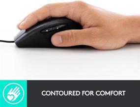 img 2 attached to 🖱️ Logitech M500s: Продвинутая проводная мышь с гипер-быстрым прокруткой и наклоном, настраиваемыми кнопками, высокоточным отслеживанием, переключателем DPI, USB Plug & Play.
