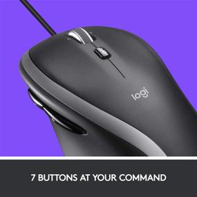 img 1 attached to 🖱️ Logitech M500s: Продвинутая проводная мышь с гипер-быстрым прокруткой и наклоном, настраиваемыми кнопками, высокоточным отслеживанием, переключателем DPI, USB Plug & Play.