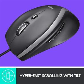 img 3 attached to 🖱️ Logitech M500s: Продвинутая проводная мышь с гипер-быстрым прокруткой и наклоном, настраиваемыми кнопками, высокоточным отслеживанием, переключателем DPI, USB Plug & Play.