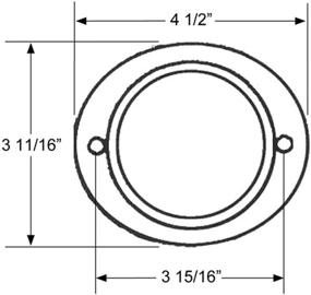 img 1 attached to Blazer B888R Oval Aluminum 🔴 Reflector, Red - Enhanced for SEO