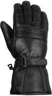 🧤 stay warm and stylish with men's premium winter motorcycle biker sheep leather gauntlet thinsulate gloves l logo