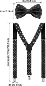 img 2 attached to Satinior Suspender Adjustable Suspenders Shoulder Men's Accessories for Ties, Cummerbunds & Pocket Squares
