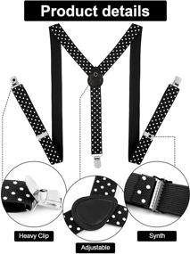 img 1 attached to Satinior Suspender Adjustable Suspenders Shoulder Men's Accessories for Ties, Cummerbunds & Pocket Squares