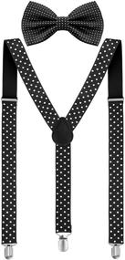 img 4 attached to Satinior Suspender Adjustable Suspenders Shoulder Men's Accessories for Ties, Cummerbunds & Pocket Squares