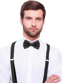 img 3 attached to Satinior Suspender Adjustable Suspenders Shoulder Men's Accessories for Ties, Cummerbunds & Pocket Squares