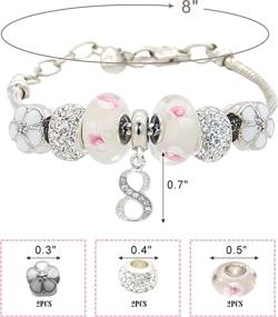 img 1 attached to 💎 Набор ювелирных изделий для девочек: браслет и ожерелье в качестве подарка на день рождения для дочерей.